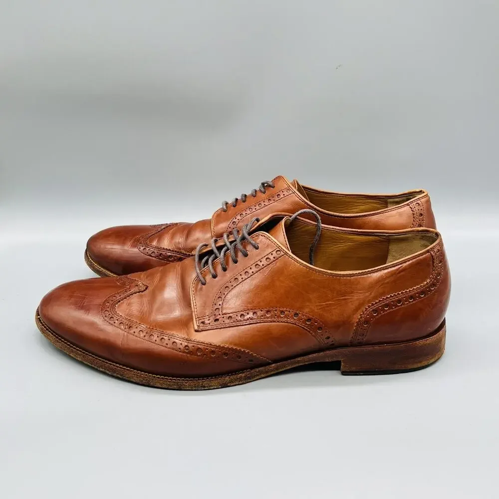 Cole Haan Shoes Mens 12 Brown Leather American Classics Wingtip Oxford Dress